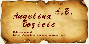 Angelina Božičić vizit kartica